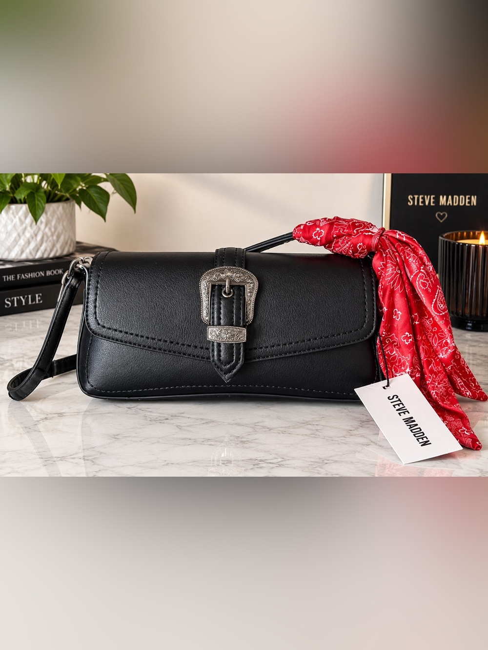 Steve Madden Bmello Black Shoulder Bag